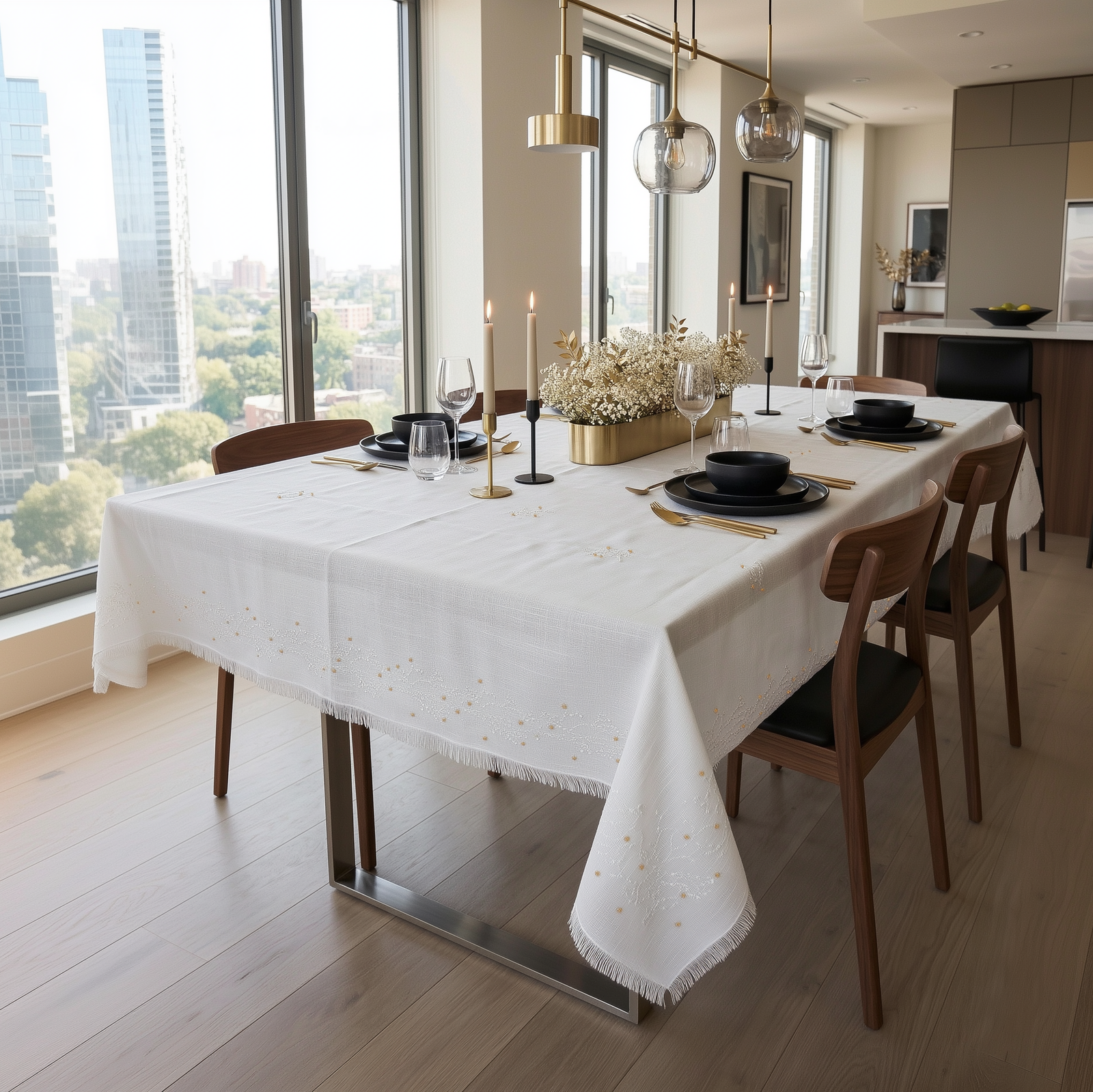 Finnesse_Gold Finesse Tablecloth - Image 1