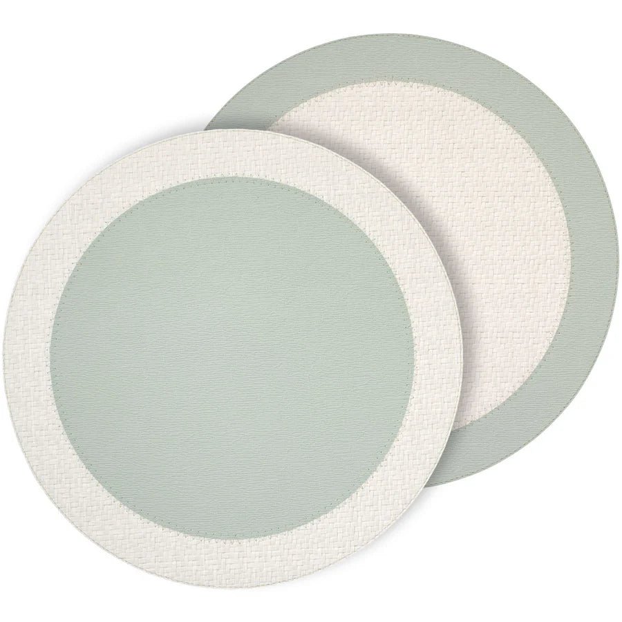 Halo_White_Celadon_both_sides Halo Reversible Placemat - Image 1