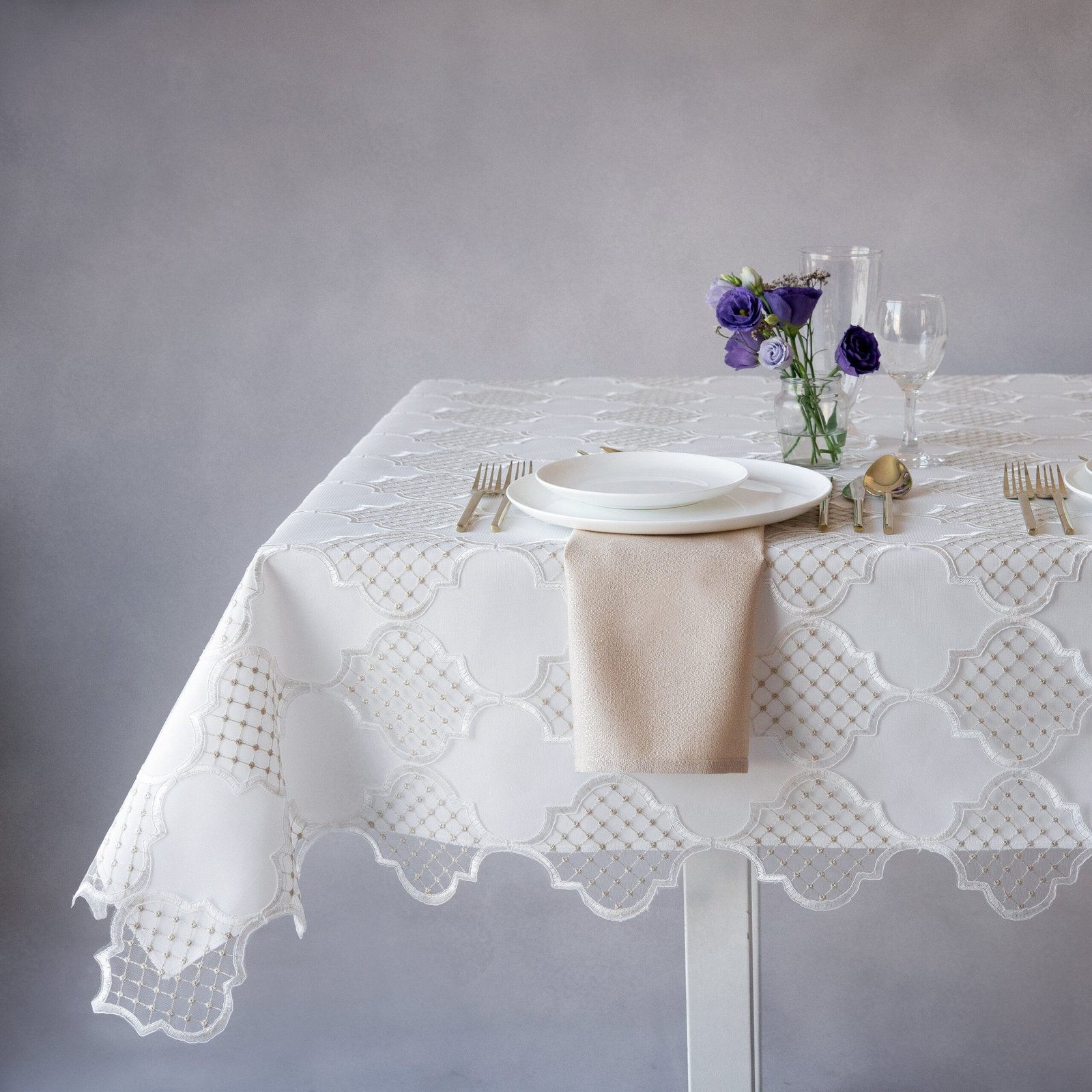 Kingstonegolddots_3 Kingston Tablecloth - Image 1