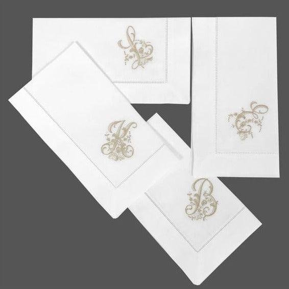 linen-initial-napkins-set-of-4-elegant-linen Linen Initial Napkins Set of 4 - Image 1